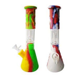 11″ Honeycomb Silicone Bong with Shower Percolator