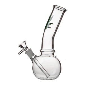 8″ Glass Bong with Leaf