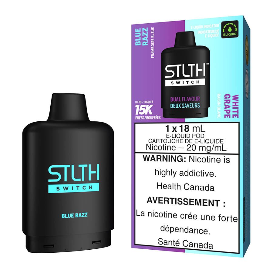 STLTH Switch E-Liquid Pod Pack – Blue Razz And White Grape