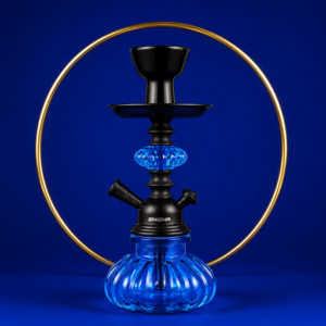 Shisha Glass Flat Diamond Hookah 1x Hose 21cm