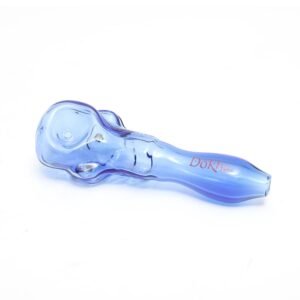 Glass Skull Face Spoon Smoking Pipe 12.5cm