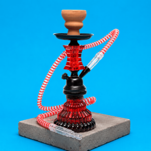 Shisha Glass Hourglass Hookah 1xHose 22cm