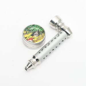 Dokha Metal Fire Billiard Pipe 8cm with Grinder