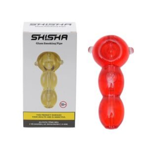 Dokha Triple Bubble Glass Smoking Pipe 10.5cm