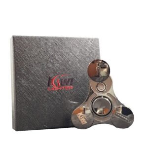 Black Hand Fidget Spinner Stainless Steel Metal Electric Lighter by Kiwi Lighter