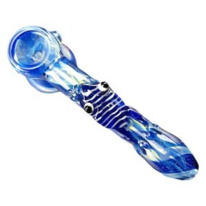 Glass Smoking Dokha Pipe With Frog