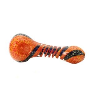 Twisting Lava Glass Smoking Pipe