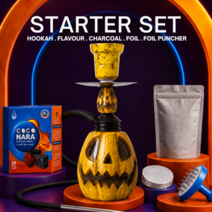Shishaglass SS18 Pumpkin LED Complete Hookah Starter Set